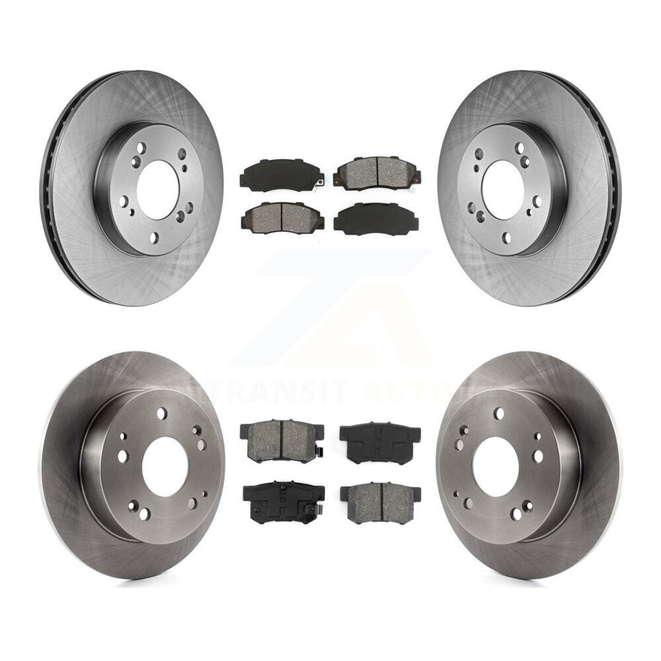 Front Rear Disc Brake Rotors And Semi-Metallic Pads Kit For 1997-2001 Acura Integra Type R K8S-101018