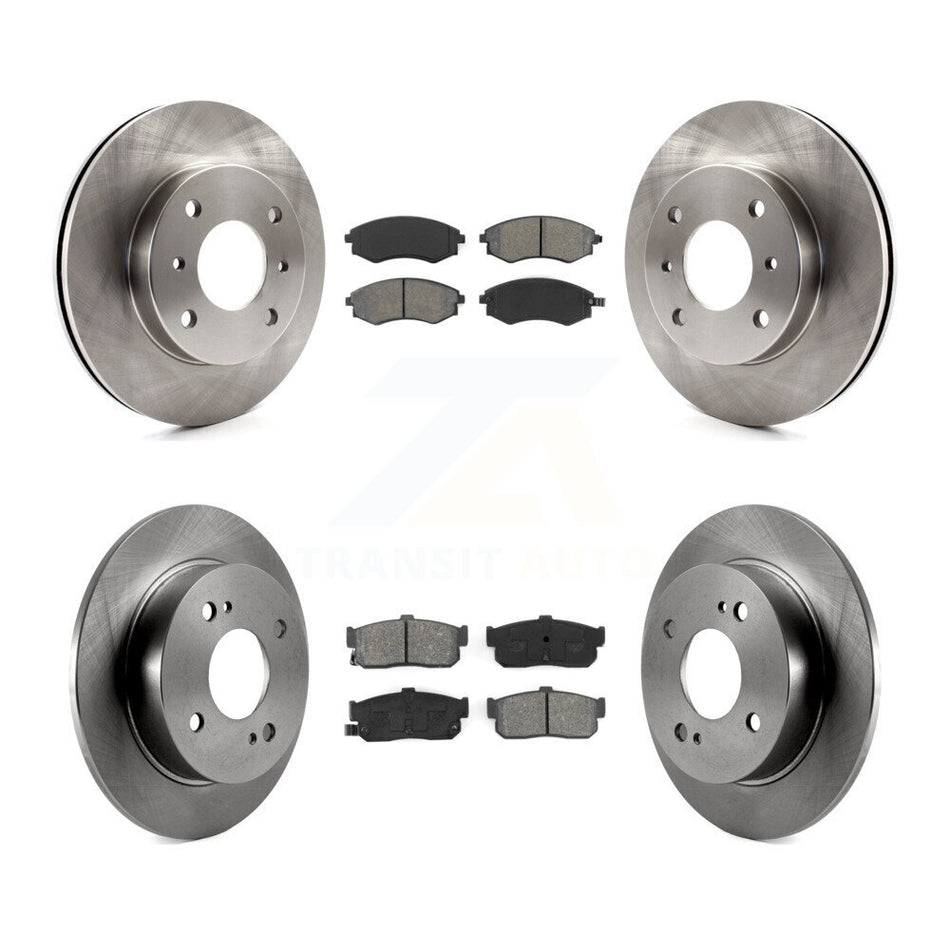 Front Rear Disc Brake Rotors And Semi-Metallic Pads Kit For INFINITI G20 K8S-101023