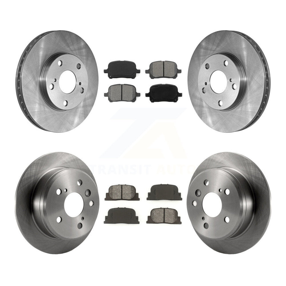 Front Rear Disc Brake Rotors And Semi-Metallic Pads Kit For Toyota Camry Lexus ES300 K8S-101043