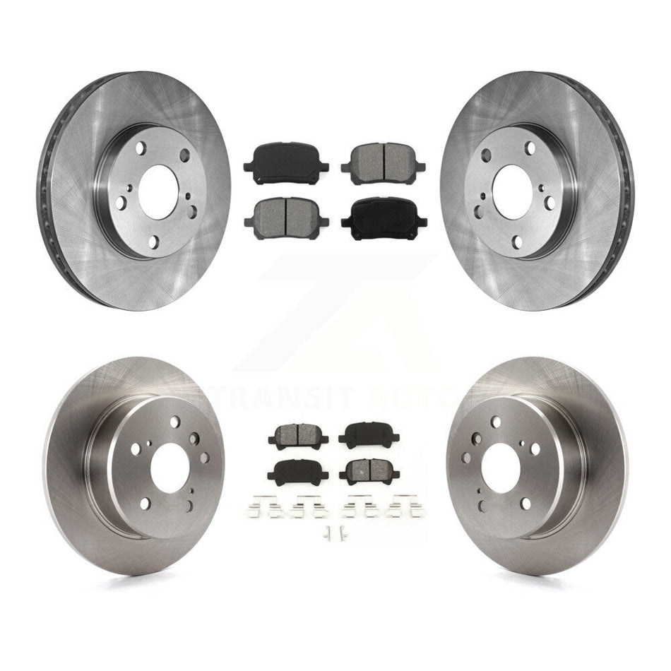 Front Rear Disc Brake Rotors And Semi-Metallic Pads Kit For 2000-2004 Toyota Avalon K8S-101045