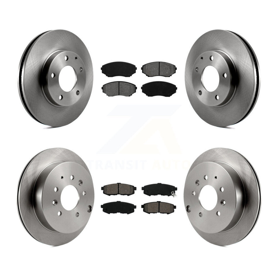 Front Rear Disc Brake Rotors And Semi-Metallic Pads Kit For 2004-2006 Mazda MPV K8S-101067