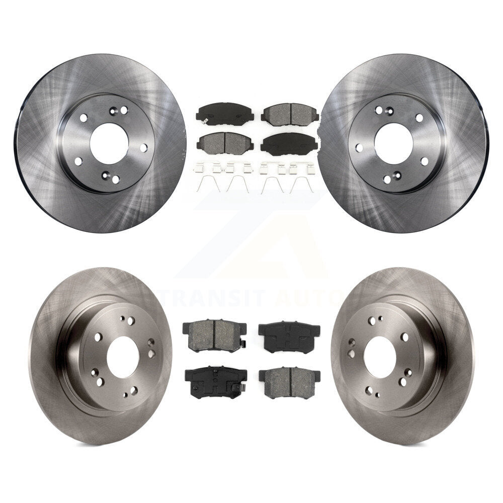 Front Rear Disc Brake Rotors And Semi-Metallic Pads Kit For Honda Accord K8S-101092