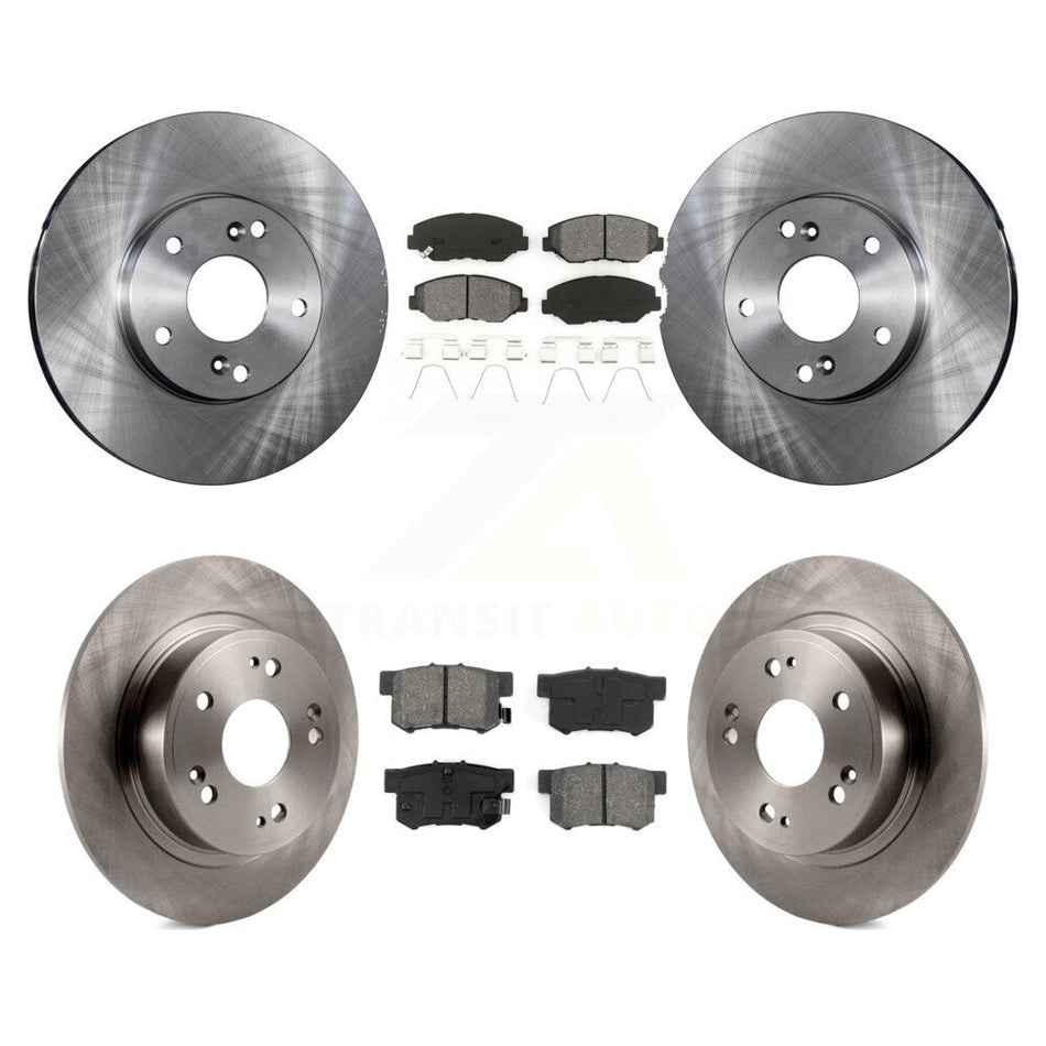 Front Rear Disc Brake Rotors And Semi-Metallic Pads Kit For Honda Accord K8S-101092