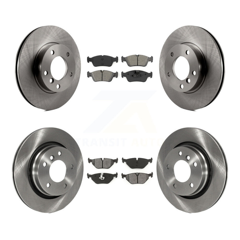 Front Rear Disc Brake Rotors And Semi-Metallic Pads Kit For 1998-1998 BMW 328i 328is With 294mm Diameter Rotor K8S-101107