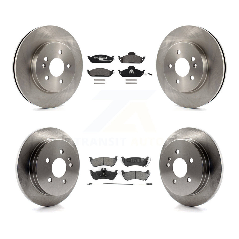 Front Rear Disc Brake Rotors And Semi-Metallic Pads Kit For Mercedes-Benz ML320 ML350 ML430 K8S-101112