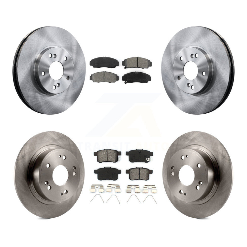 Front Rear Disc Brake Rotors And Semi-Metallic Pads Kit For Honda Accord Acura TSX K8S-101119