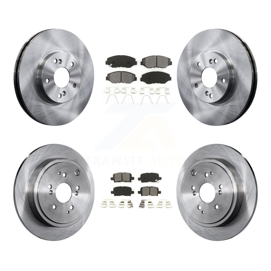 Front Rear Disc Brake Rotors And Semi-Metallic Pads Kit For 2003-2008 Honda Pilot K8S-101123