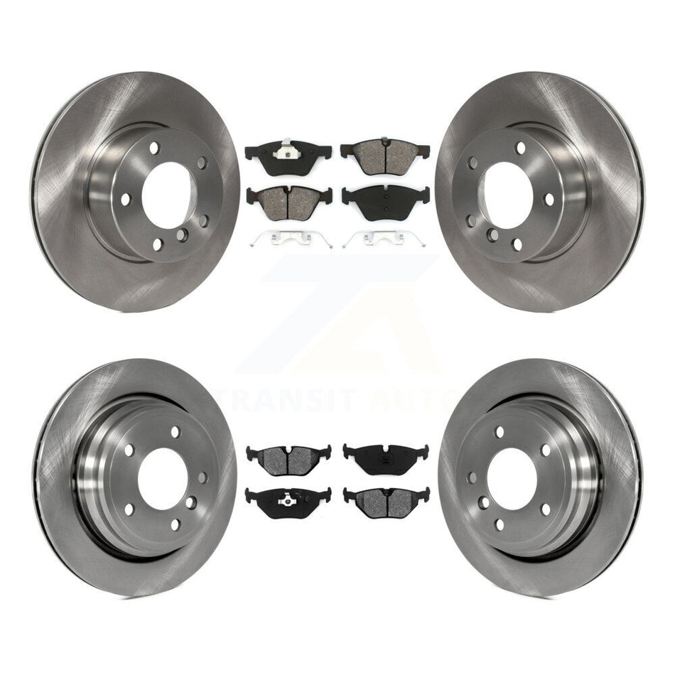 Front Rear Disc Brake Rotors And Semi-Metallic Pads Kit For BMW 528i 525i K8S-101124