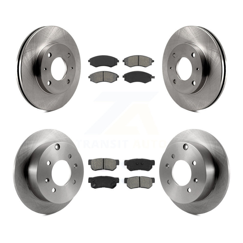 Front Rear Disc Brake Rotors And Semi-Metallic Pads Kit For Hyundai Sonata K8S-101139