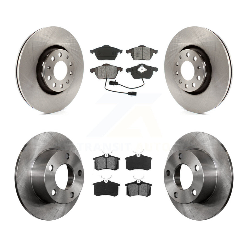 Front Rear Disc Brake Rotors And Semi-Metallic Pads Kit For Audi A6 With 312mm Diameter Rotor K8S-101140