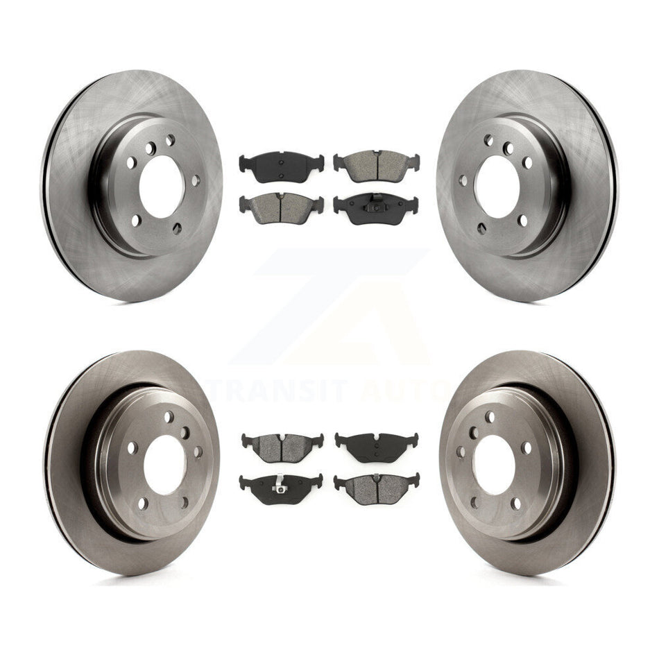 Front Rear Disc Brake Rotors And Semi-Metallic Pads Kit For 2001-2005 BMW 325xi K8S-101147