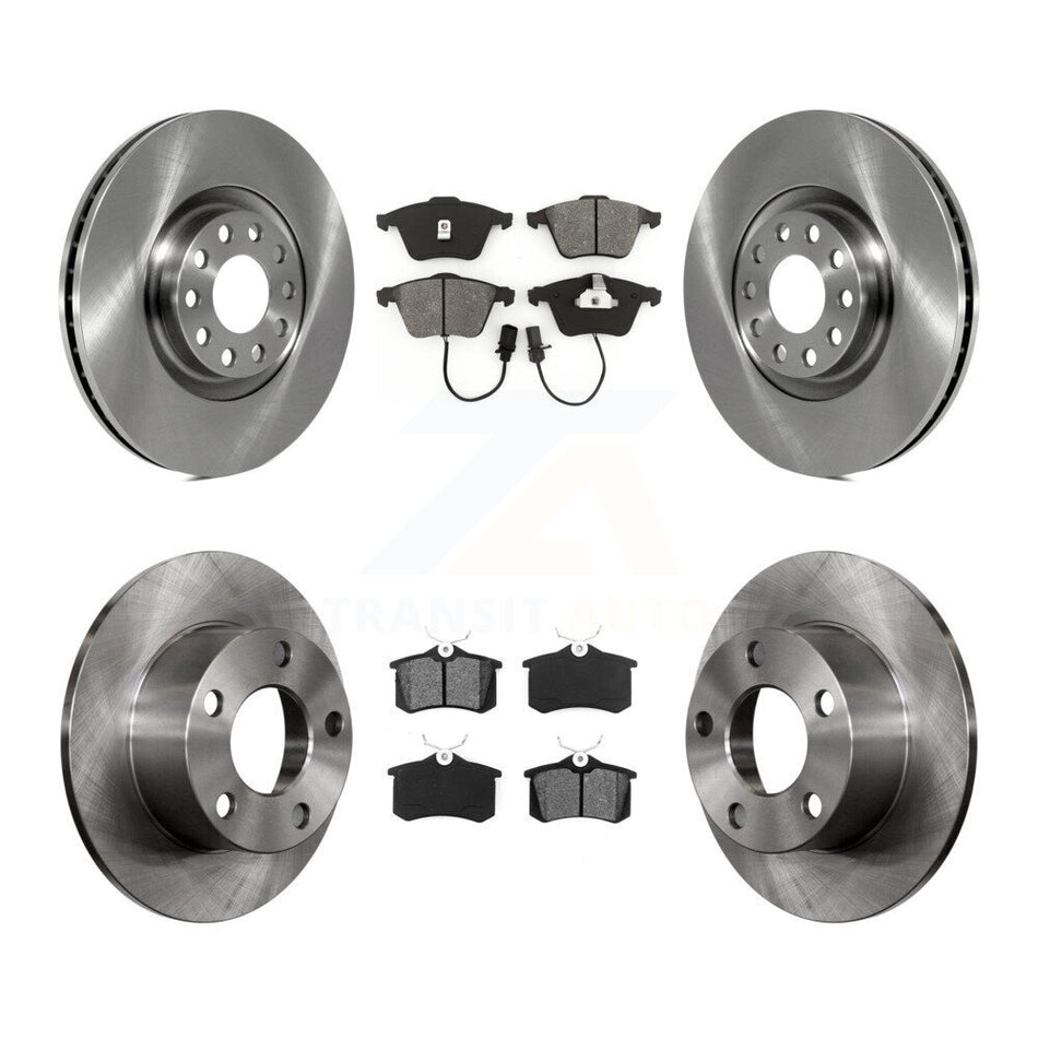 Front Rear Disc Brake Rotors And Semi-Metallic Pads Kit For Audi A6 With 321mm Diameter Rotor Single Piston Caliper K8S-101153