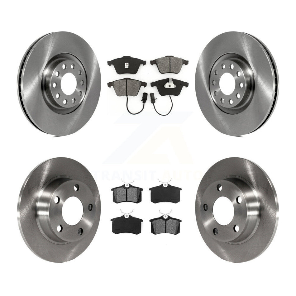 Front Rear Disc Brake Rotors And Semi-Metallic Pads Kit For Audi Allroad Quattro With Single Piston Caliper K8S-101155