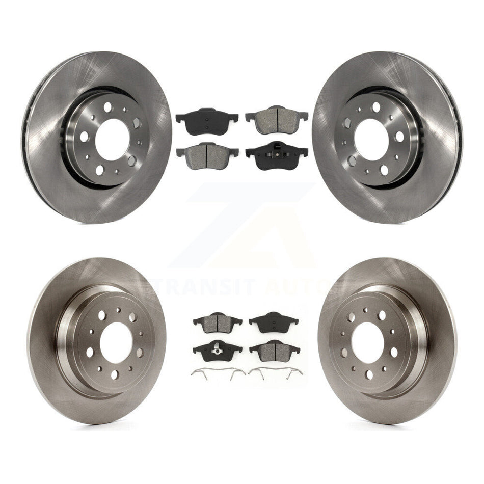 Front Rear Disc Brake Rotors And Semi-Metallic Pads Kit For Volvo S60 V70 XC70 S80 K8S-101156