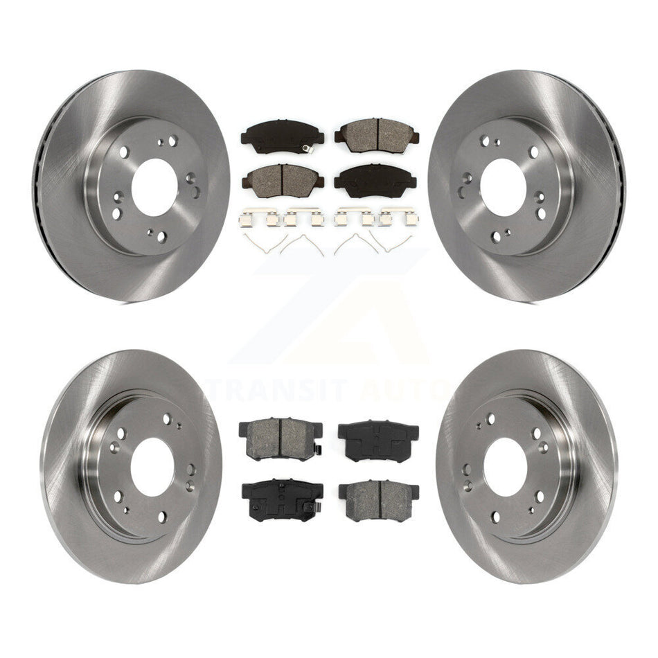 Front Rear Disc Brake Rotors And Semi-Metallic Pads Kit For 2011-2015 Honda CR-Z K8S-101164