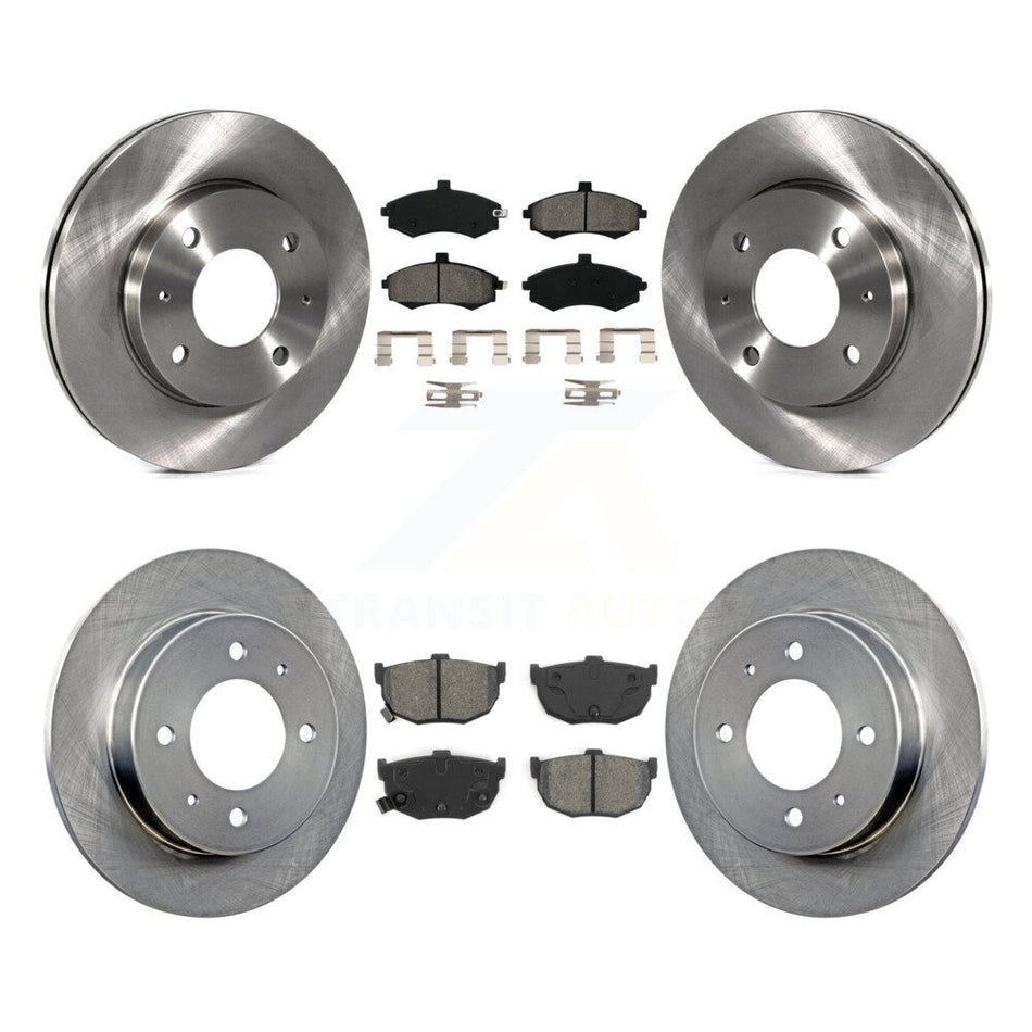 Front Rear Disc Brake Rotors And Semi-Metallic Pads Kit For Hyundai Elantra rear brakes K8S-101192