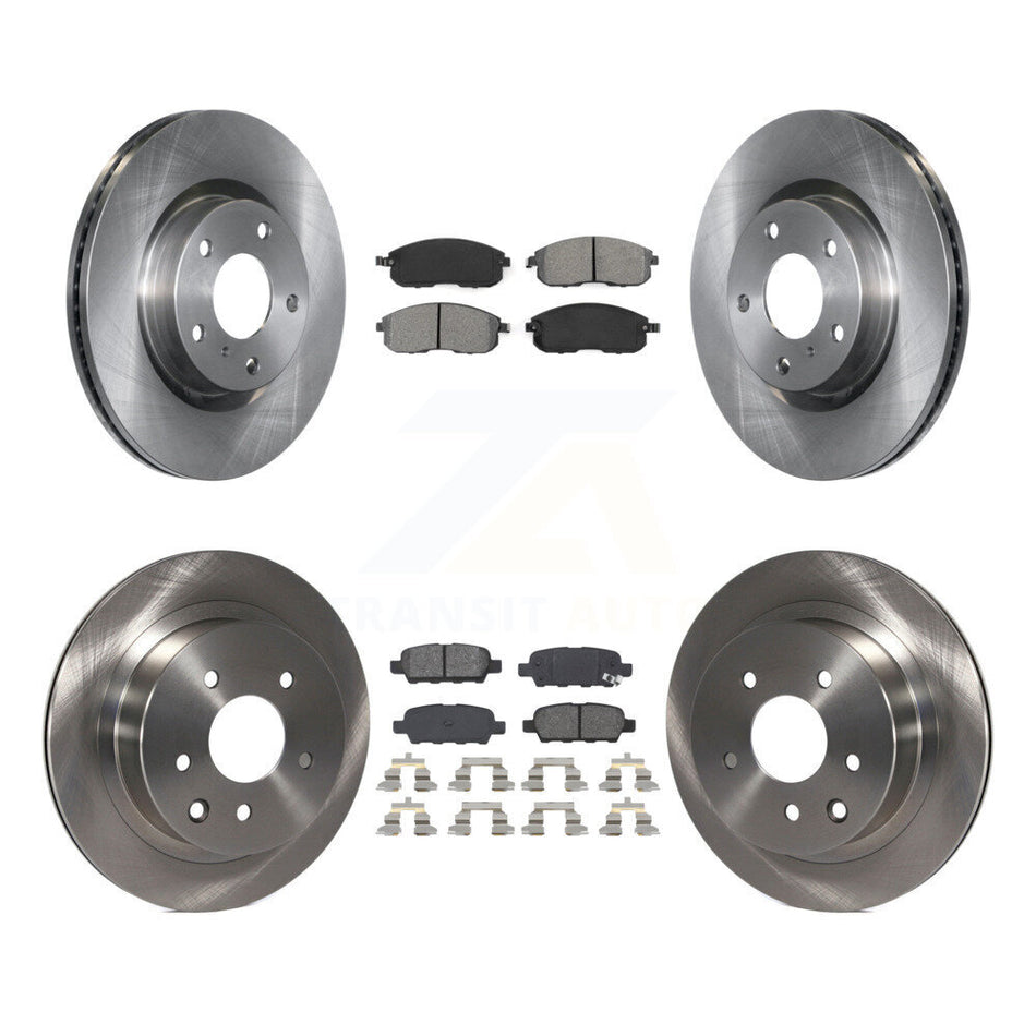 Front Rear Disc Brake Rotors And Semi-Metallic Pads Kit For Infiniti G35 Nissan 350Z INFINITI K8S-101193