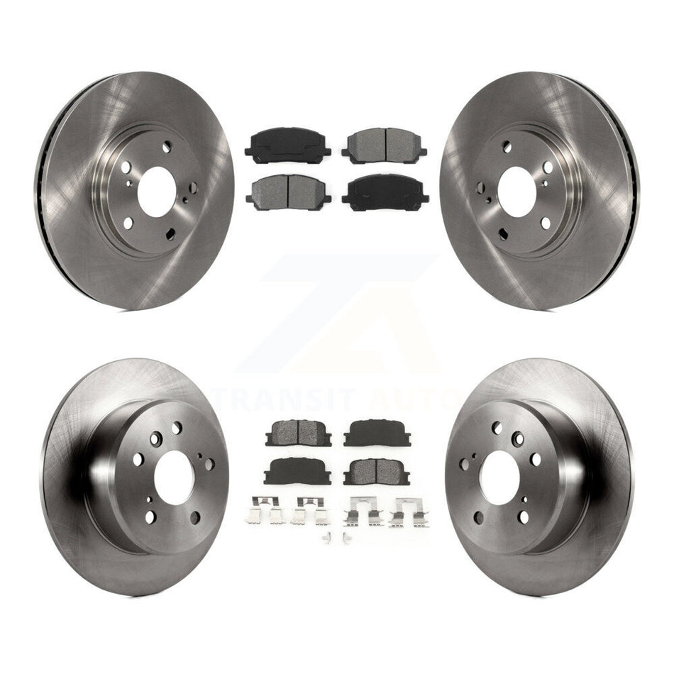 Front Rear Disc Brake Rotors And Semi-Metallic Pads Kit For 2001-2003 Toyota Highlander FWD K8S-101211