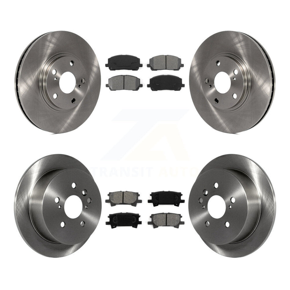 Front Rear Disc Brake Rotors And Semi-Metallic Pads Kit For Toyota Highlander K8S-101213