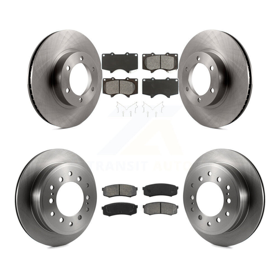 Front Rear Disc Brake Rotors And Semi-Metallic Pads Kit For Toyota 4Runner Lexus GX470 K8S-101214