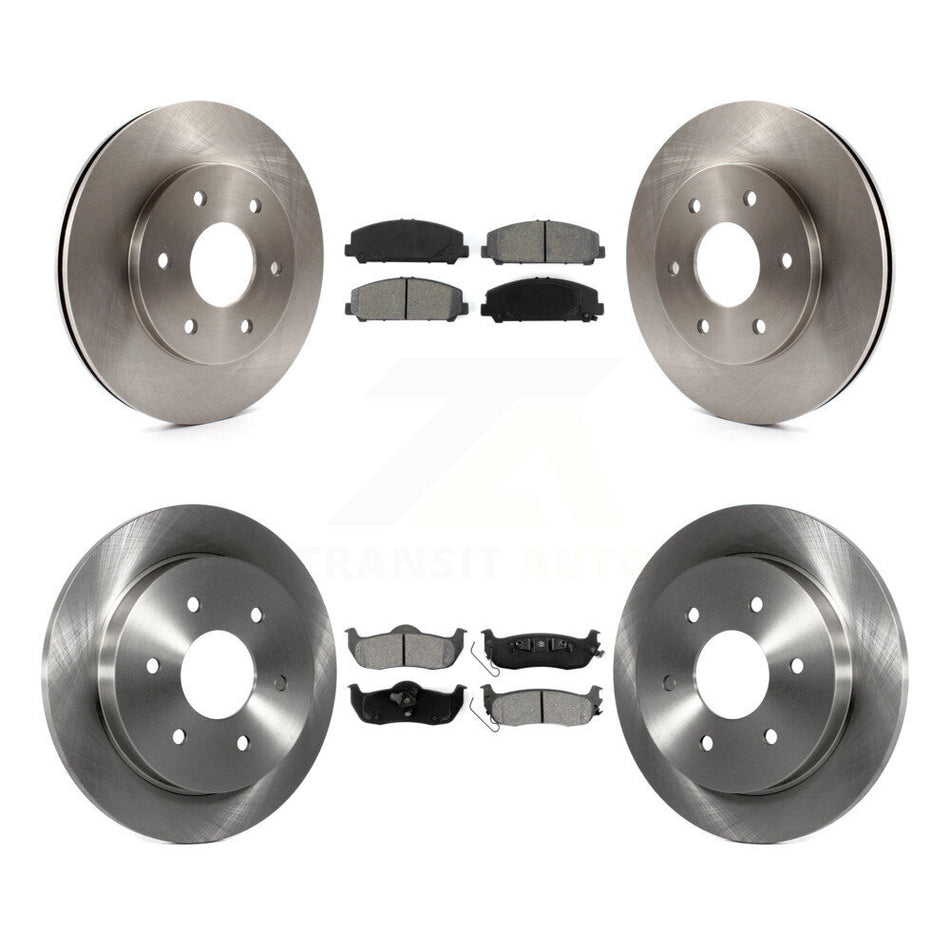 Front Rear Disc Brake Rotors And Semi-Metallic Pads Kit For 2007 INFINITI QX56 With 320mm Diameter Rotor To 03 07 K8S-101219