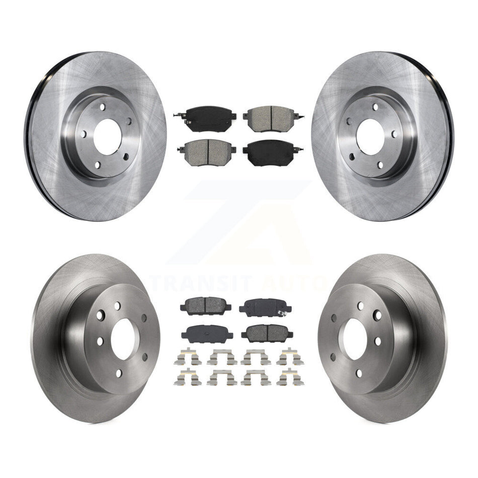 Front Rear Disc Brake Rotors And Semi-Metallic Pads Kit For Nissan Altima Maxima K8S-101224