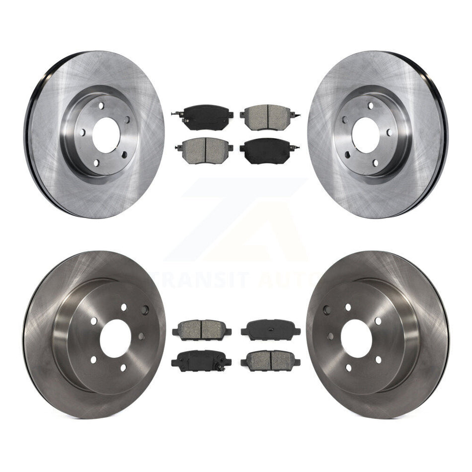 Front Rear Disc Brake Rotors And Semi-Metallic Pads Kit For Nissan Murano Infiniti FX35 FX45 INFINITI K8S-101225