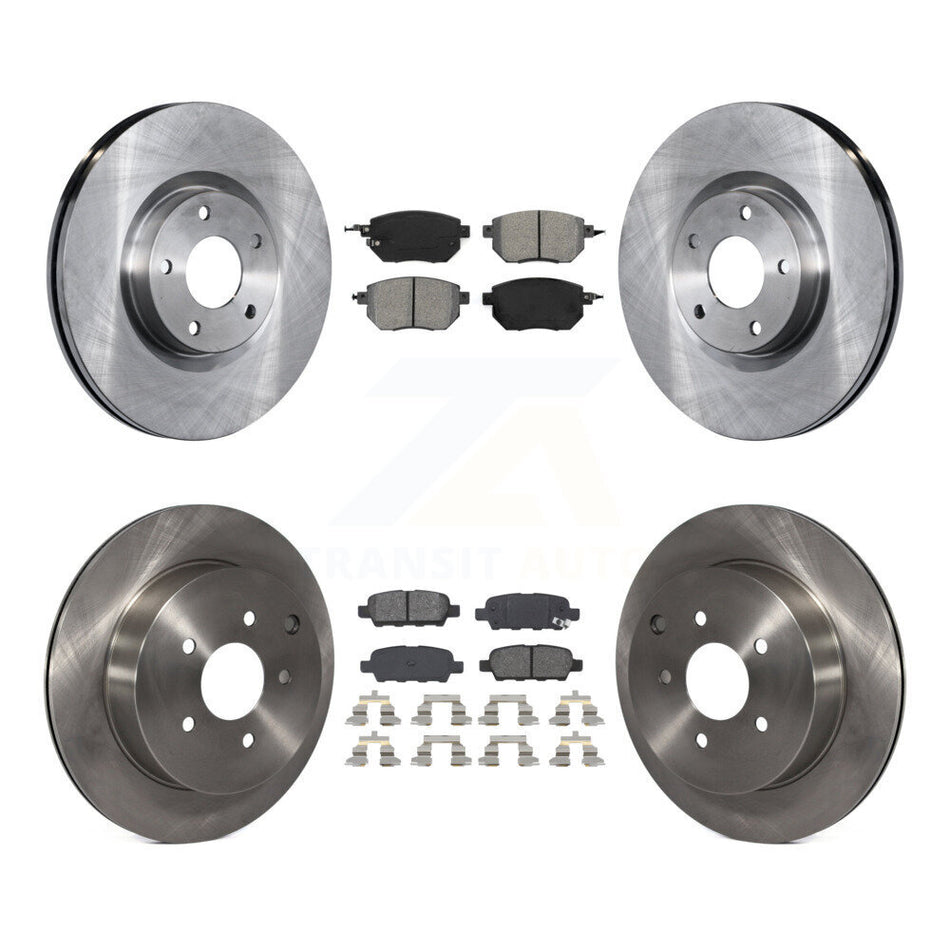 Front Rear Disc Brake Rotors And Semi-Metallic Pads Kit For Nissan Murano Infiniti FX35 FX45 INFINITI K8S-101225