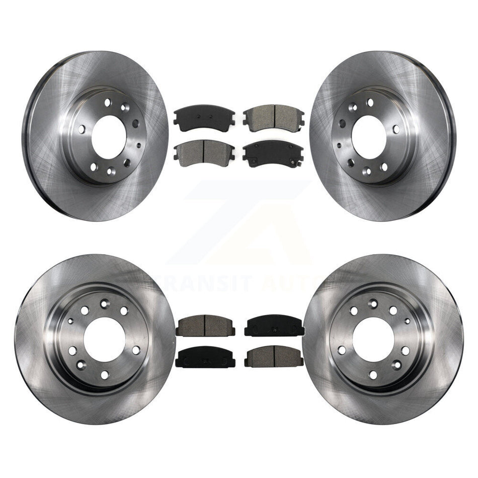 Front Rear Disc Brake Rotors And Semi-Metallic Pads Kit For 2003-2005 Mazda 6 K8S-101240
