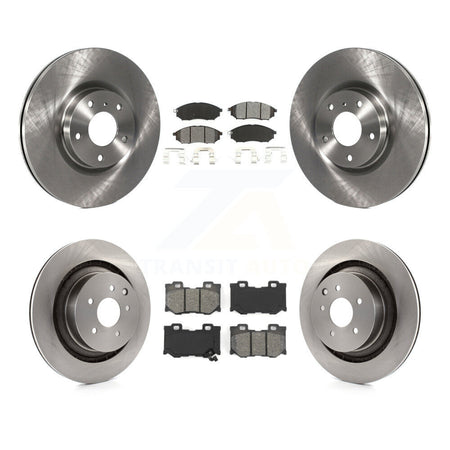 Front Rear Brake Rotor And Semi-Metallic Pad Kit For Nissan 370Z With Dual Piston Caliper K8S-101247