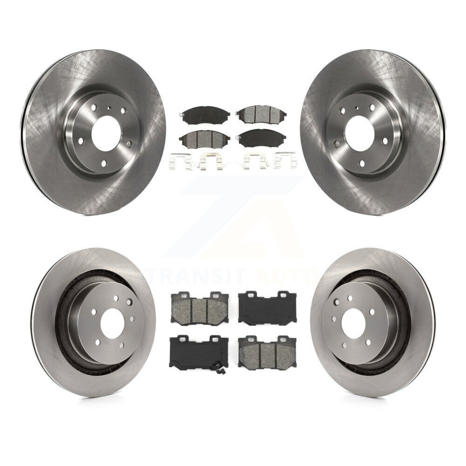 Front Rear Brake Rotor And Semi-Metallic Pad Kit For Nissan 370Z With Dual Piston Caliper K8S-101247