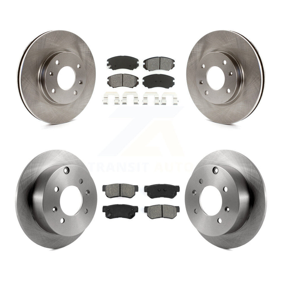 Front Rear Disc Brake Rotors And Semi-Metallic Pads Kit For Kia Optima Hyundai Sonata Magentis K8S-101254