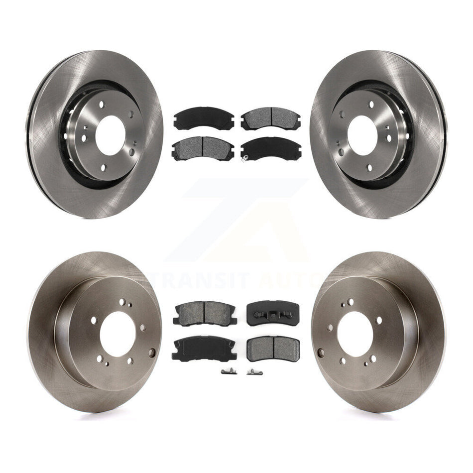 Front Rear Disc Brake Rotors And Semi-Metallic Pads Kit For 2009 Mitsubishi Lancer Ralliart To 03 09 K8S-101261