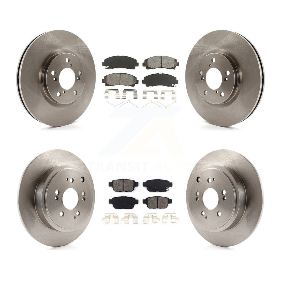 Front Rear Disc Brake Rotors And Semi-Metallic Pads Kit For 2006-2014 Honda Ridgeline K8S-101262