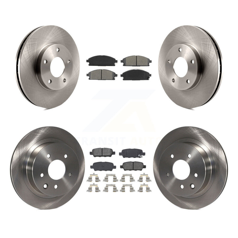 Front Rear Disc Brake Rotors And Semi-Metallic Pads Kit For 2005-2006 Nissan X-Trail K8S-101284