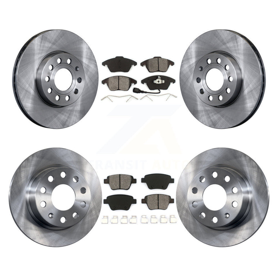 Front Rear Disc Brake Rotors And Semi-Metallic Pads Kit For 2013 Volkswagen Beetle 2.5L With 253mm Diameter Rotor K8S-101300