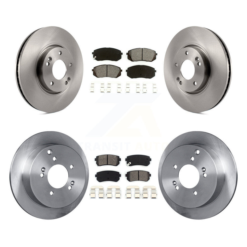 Front Rear Disc Brake Rotors And Semi-Metallic Pads Kit For Hyundai Tucson Kia Sportage K8S-101302