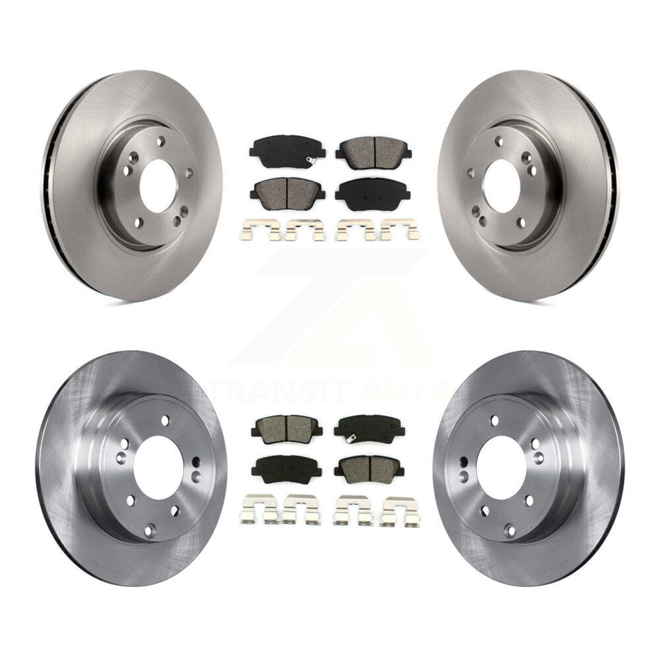 Front Rear Disc Brake Rotors And Semi-Metallic Pads Kit For Hyundai Sonata Kia Optima K8S-101306