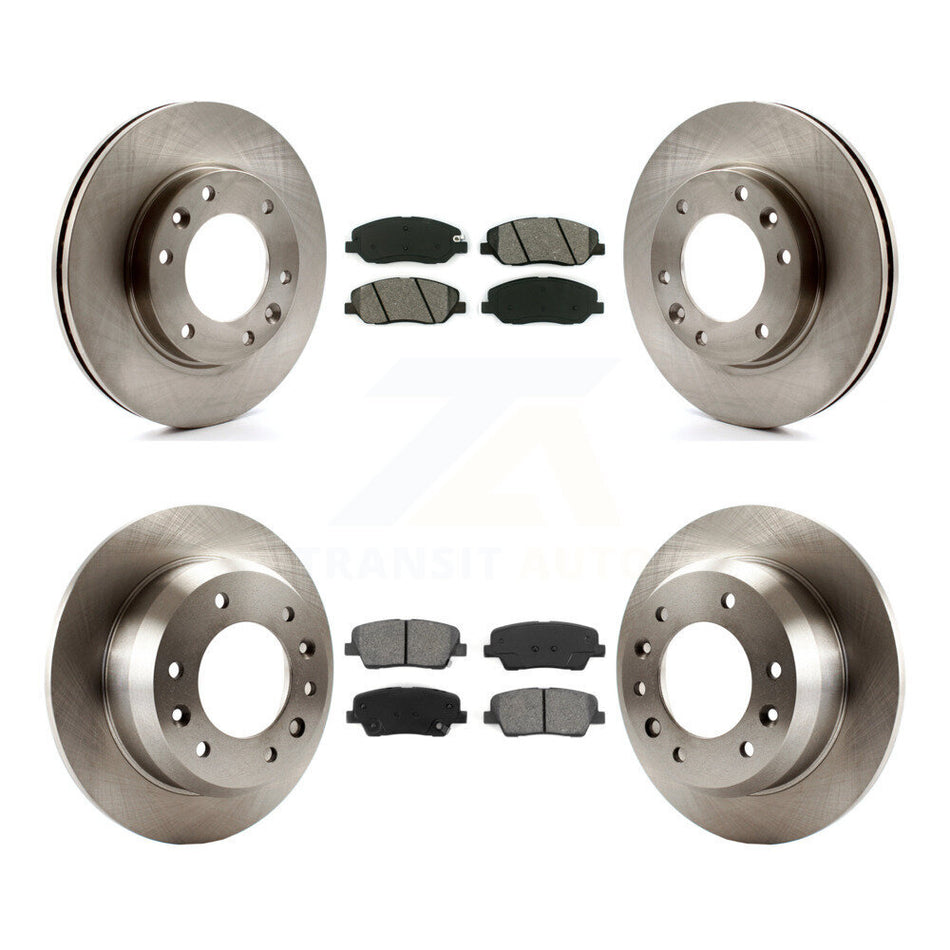 Front Rear Disc Brake Rotors And Semi-Metallic Pads Kit For Kia Sedona Hyundai Entourage K8S-101312