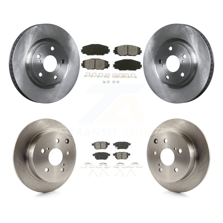 Front Rear Disc Brake Rotors And Semi-Metallic Pads Kit For 2010 Toyota Matrix XRS K8S-101316