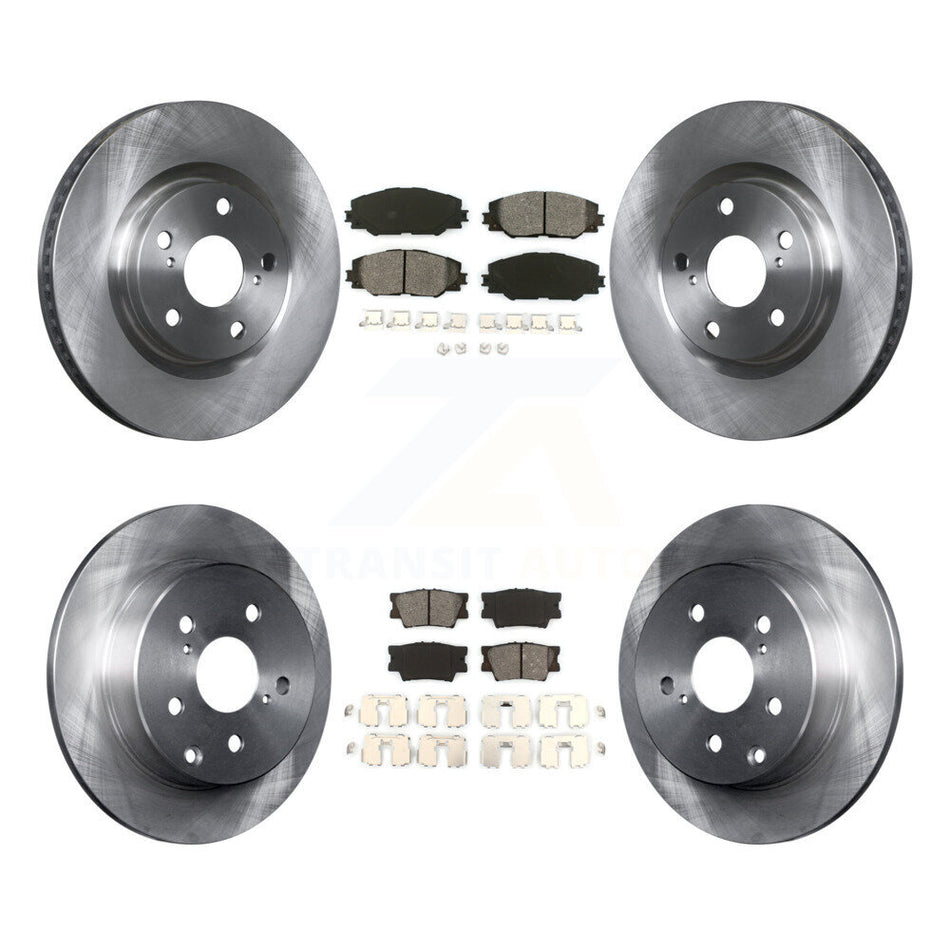 Front Rear Disc Brake Rotors And Semi-Metallic Pads Kit For Toyota RAV4 K8S-101317