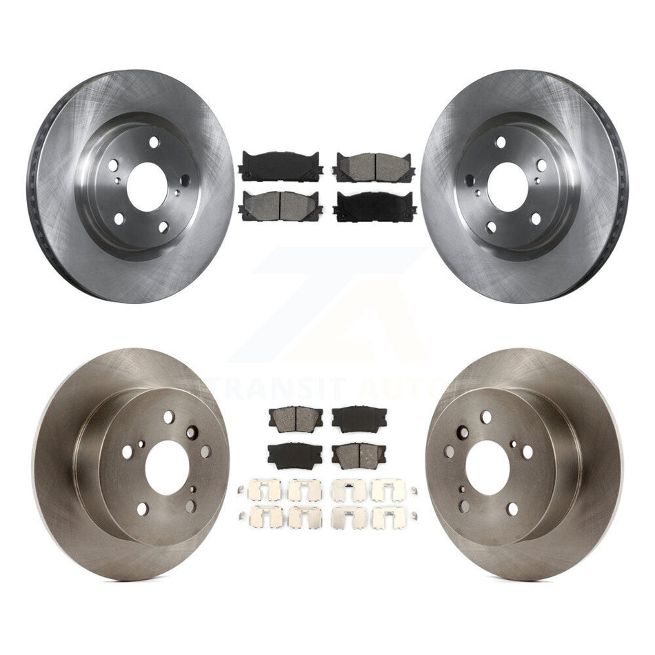 Front Rear Disc Brake Rotors And Semi-Metallic Pads Kit For Toyota Camry Lexus ES350 Avalon K8S-101321
