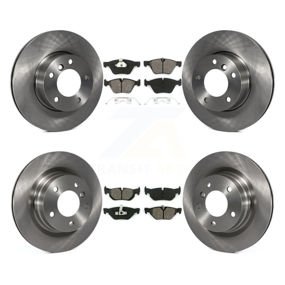 Front Rear Disc Brake Rotors And Semi-Metallic Pads Kit For BMW 328i 325i 323i K8S-101327