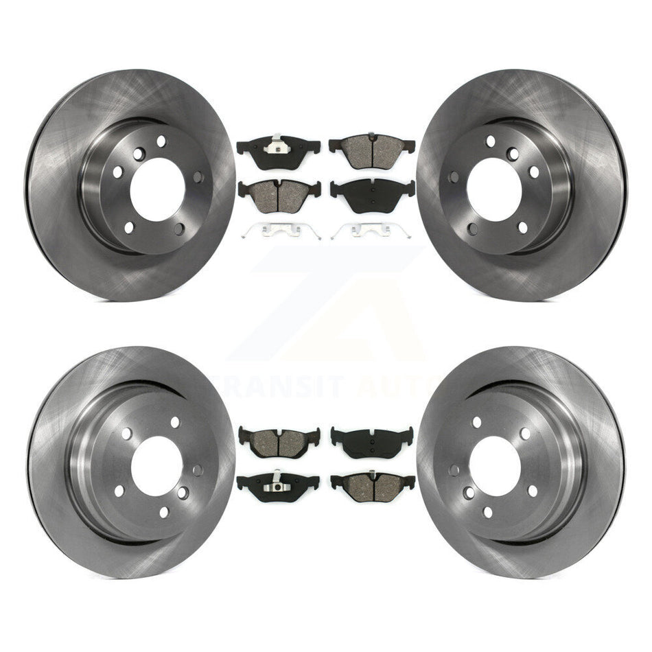 Front Rear Disc Brake Rotors And Semi-Metallic Pads Kit For BMW 328i 328xi 325xi K8S-101328