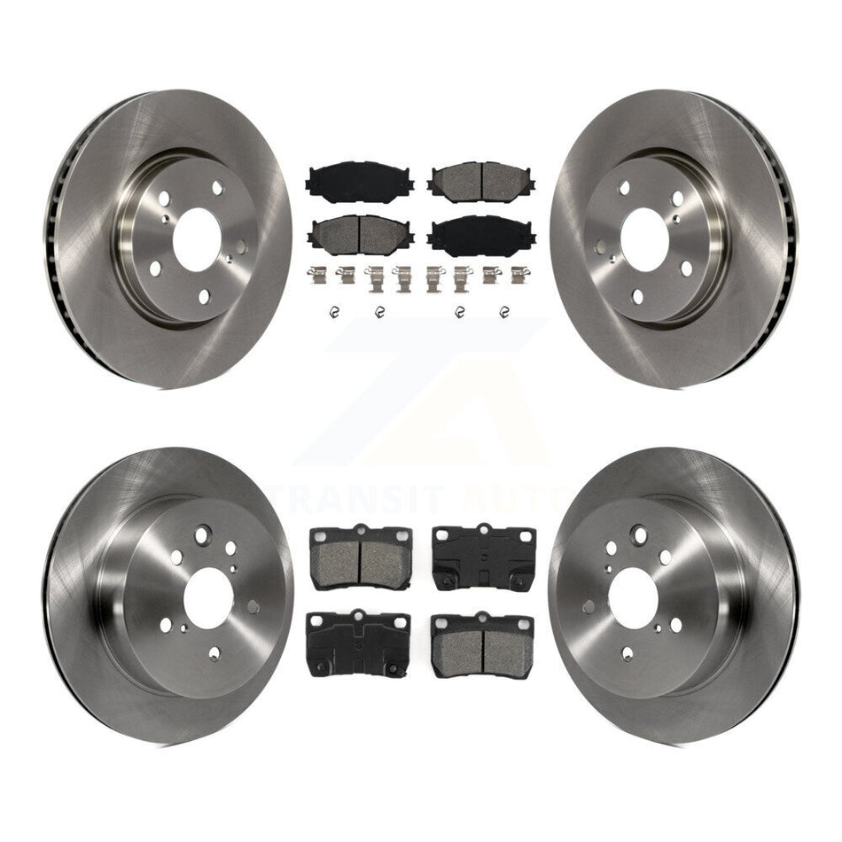 Front Rear Disc Brake Rotors And Semi-Metallic Pads Kit For 2010-2013 Lexus IS250 C Vehicles Built Canadian Market K8S-101333