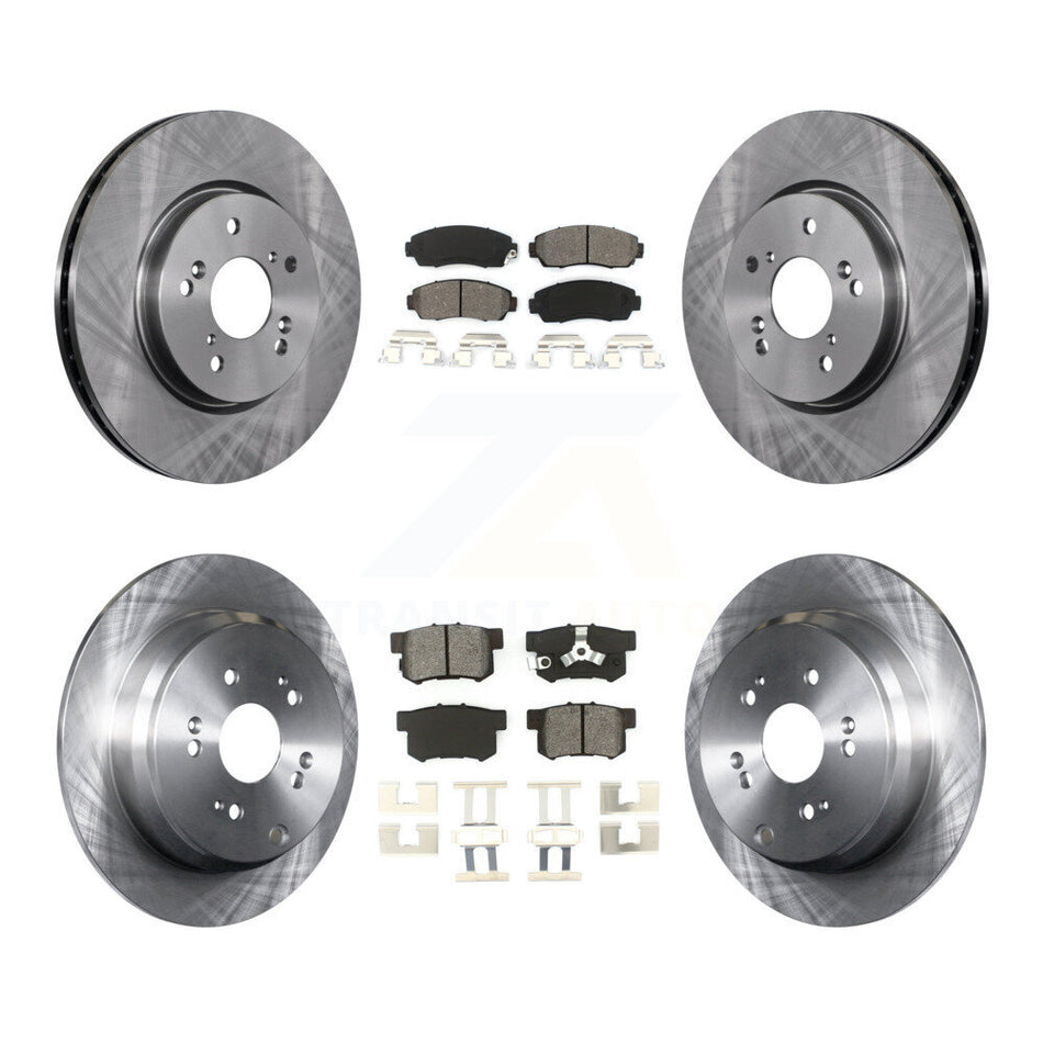 Front Rear Disc Brake Rotors And Semi-Metallic Pads Kit For Honda CR-V Acura RDX K8S-101341