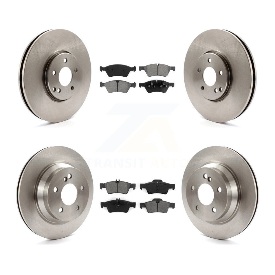 Front Rear Disc Brake Rotors And Semi-Metallic Pads Kit For Mercedes-Benz E550 AWD K8S-101346