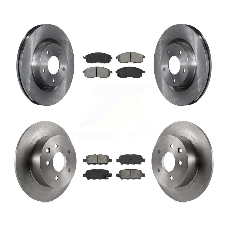 Front Rear Disc Brake Rotors And Semi-Metallic Pads Kit For Nissan Altima K8S-101358