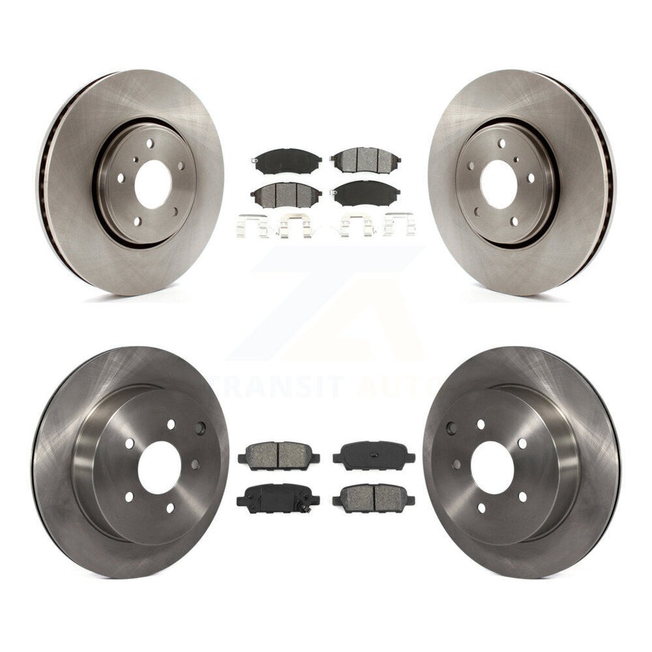 Front Rear Disc Brake Rotors And Semi-Metallic Pads Kit For Infiniti FX35 FX37 QX70 FX45 INFINITI K8S-101362