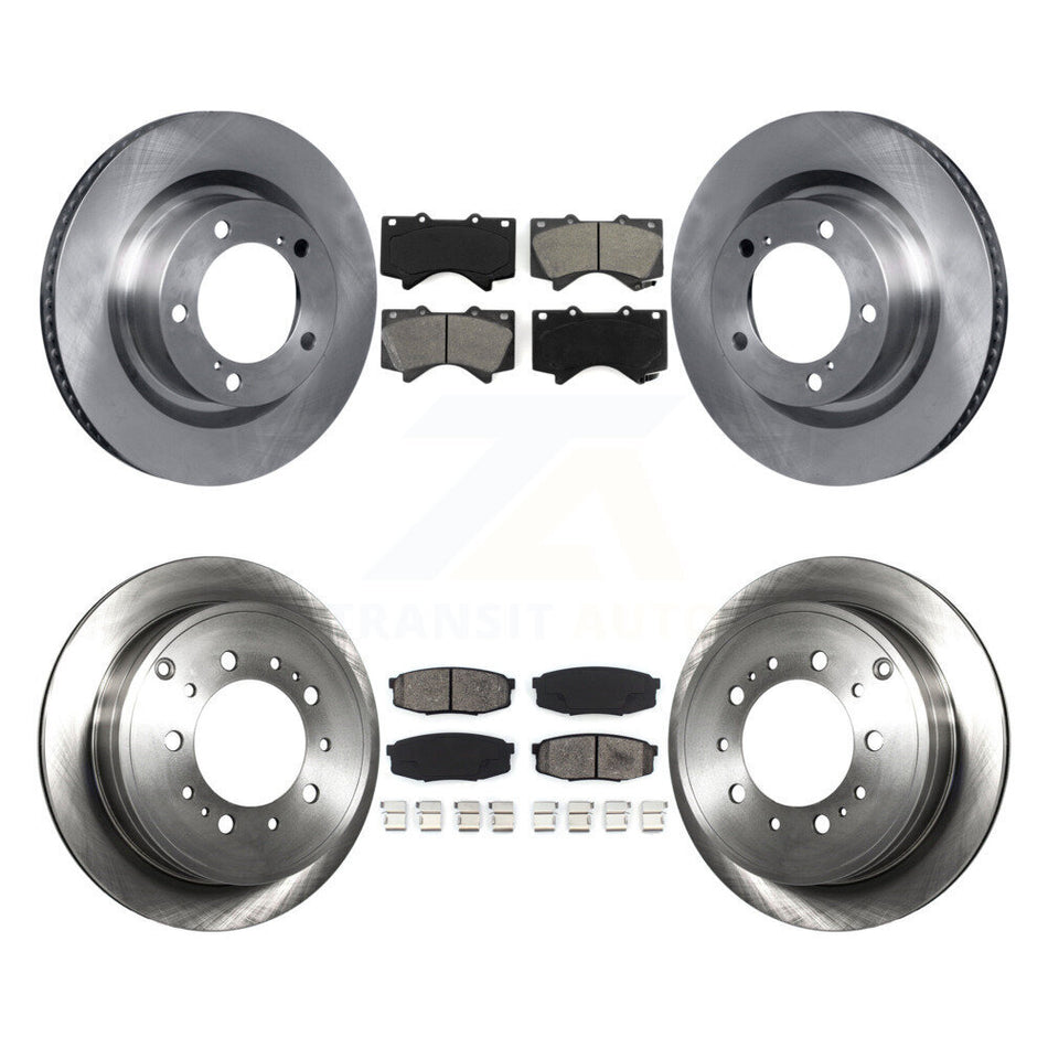 Front Rear Disc Brake Rotors And Semi-Metallic Pads Kit For Toyota Tundra Sequoia Lexus LX570 Land Cruiser K8S-101366